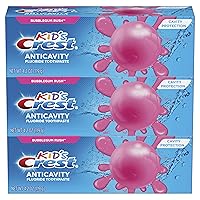 Crest Kid's Cavity Protection Fluoride Toothpaste, Bubblegum Rush, 3 Count