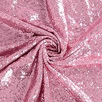 ShiDianYi 6 Feet Sequin Fabric by The Yard 2 Yards Fuchsia Pink Sequin Fabric for Sewing Glitter Mesh Fabric Material Fabric Spakle Fabric for Dress Fuchsia Pink Sequin Fabric Backdrop