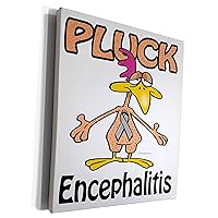 3dRose Chicken Pluck Encephalitis Awareness Ribbon Cause... - Museum Grade Canvas Wrap (cw_114753_1)