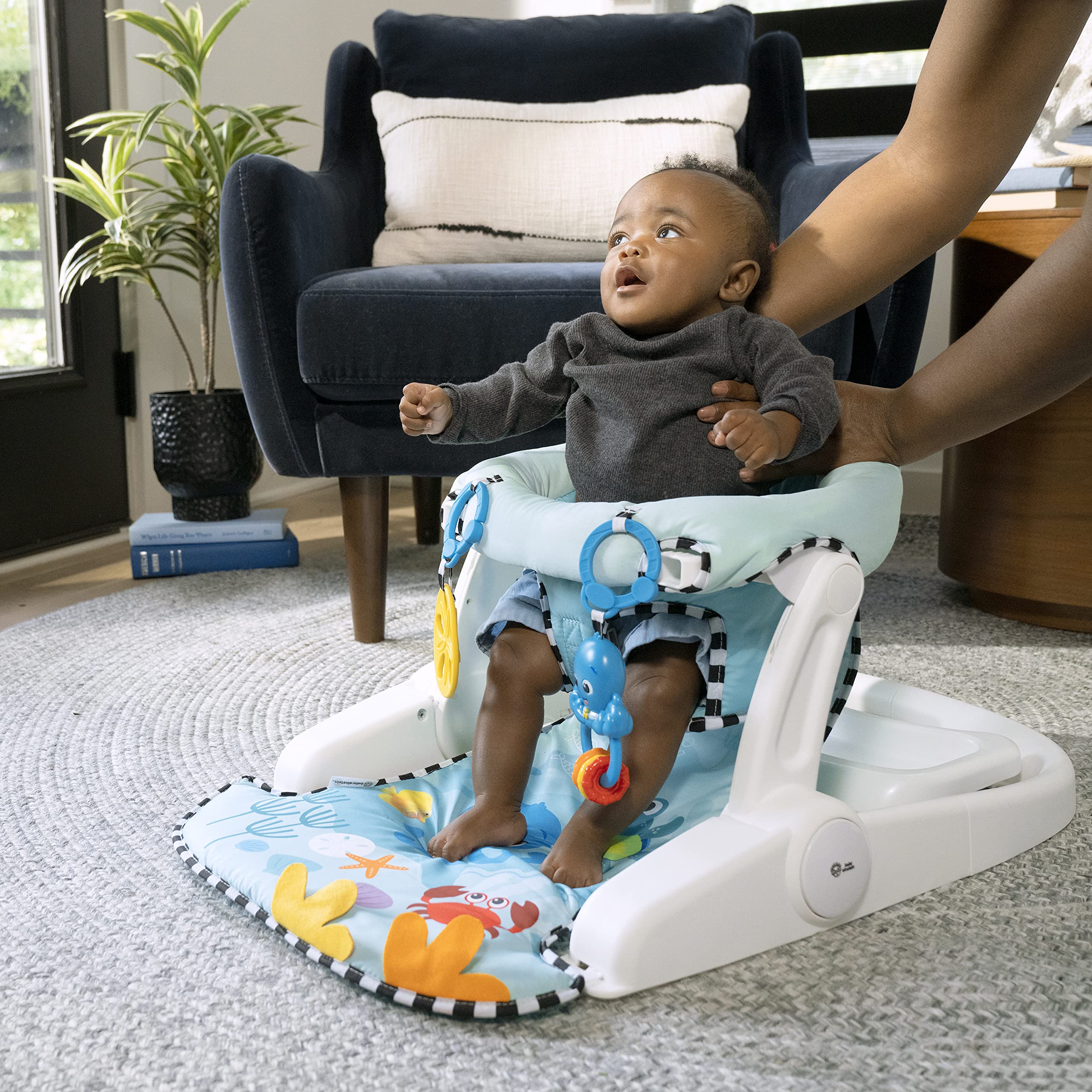 Baby Einstein Sea of Support 2-in-1 Sit-Up Floor Seat, with Removable Tray and Toys