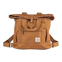 Carhartt, Durable Bag with Adjustable Straps and Laptop Sleeve, Convertible Backpack Tote Brown, One Size