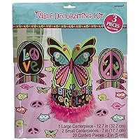 Amscan Hippie Chick Birthday Party Table Centerpiece Decoration (23 Pack), 12 3/5