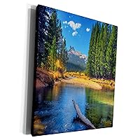 3dRose Mountain river at noon - Museum Grade Canvas Wrap (cw_302573_1)