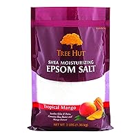 Tree Hut Shea Moisturizing Epsom Salt Tropical Mango, Ultra Hydrating Epsom for Nourishing Essential Body Care, 3 Pound (Pack of 1)