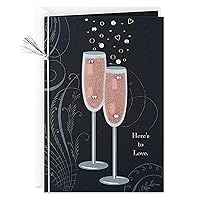 Hallmark Wedding Card, Bridal Shower Card, Engagement Card (Champagne Flutes)