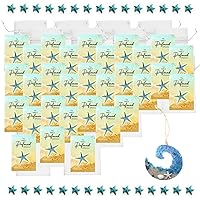 Smiling Wisdom - Bulk 30 Sets - Employee Appreciation Mini Greeting Card and Keepsake Gift Sets - 93 Pieces (Starfish with Wave)