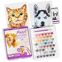 Paintable Pictures | Paint Your Photo by Number: Pets Edition | Customizable Kit | Printable Canvas | Custom Paint by Number Technology