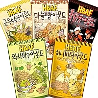 [Official Gilim HBAF] 5 Flavors Almonds Honey Butter 190g, Wasabi 190g, Spicy Buldak 190g, Garlic Bread 190g, Baked Corn 190g, Healthy Korean Seasoned Almond, Nutritious Snack Gift Party Pack