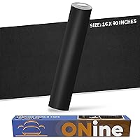 ONine Leather Repair Patch，Leather Repair Tape, 16 x 90 inches Leather Repair Patch for Furniture,Vinyl Repair Kit，Leather Couch Patch，for Sofas, Furniture, Car Seats(Black-Fine Grain)