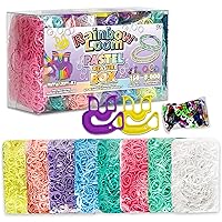 Rainbow Loom® Treasure Box Pastel Edition, 8,000 Rubber Bands in 8 Different Pastel Colors, and a Bonus of 2 Happy Looms, Great Activities for Boys and Girls 7+