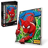 LEGO® Art The Amazing Spider-Man 31209 Building Kit; Nostalgic Toy for Spider-Man Fans and Creative Hobby for Adults to Make Super Hero Wall Art (2,099 Pieces)