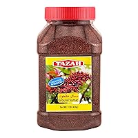 Tazah Sumac Spice - 16oz Ground Sumac Seasoning from Jordan - Essential Ingredient for Mediterranean and Middle-Eastern Cuisine - Perfect for Marinades, Dry Rubs, Kabobs, and Dressings