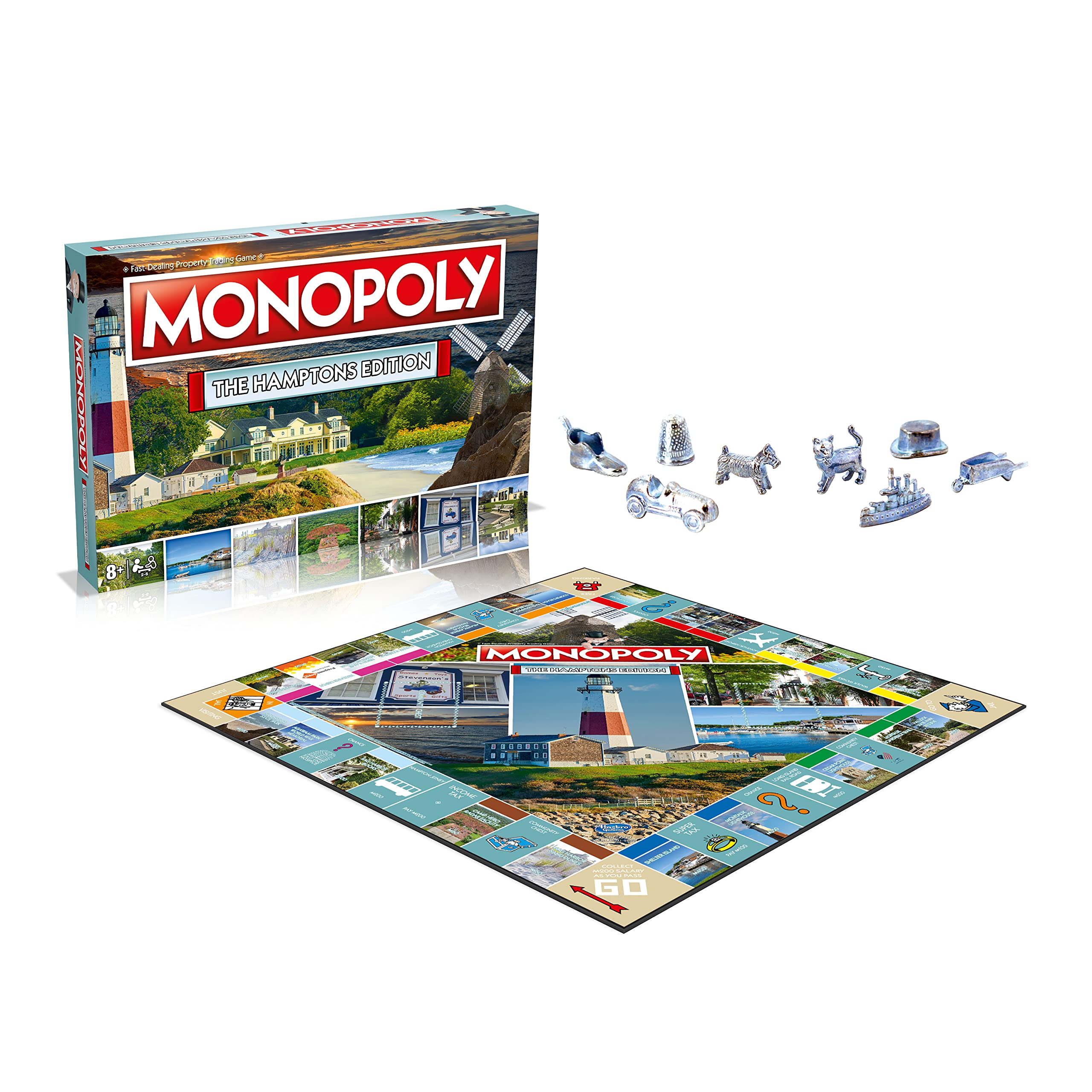 The Hamptons Monopoly, Family Board Game for 2-6 Players Ages 8 and Up