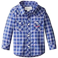 Diesel Baby Boys' Corenob Long Sleeve Yarn Dyed Check Button Front