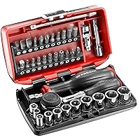 Teng Tools 9 Piece Extra Long Black Metric Hex Key/Allen Wrench Set (1.5mm  - 10mm) - 1479MMRL,Silver