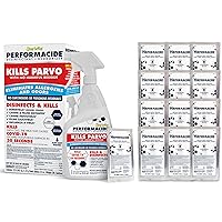 STAR BRITE PERFORMACIDE Home Kit - No-Rinse Disinfectant Deodorizer for Pet Surfaces - Kills Parvovirus, Ringworm, Feline Calicivirus, Avian Influenza (Bird Flu) 32 OZ Kit + 12 Refills
