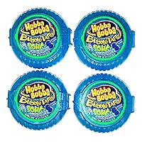 Hubba Bubba Bubble Tape Sour Blue Raspberry | 6 Feet of Fun | 4 Pack