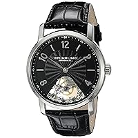 Stuhrling Original Men's 927.02 Legacy Mechanical Hand-Wind Watch with Black Leather Band