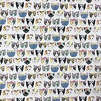 Jillson Roberts 12 Sheet-Count Recycled Flat Folded All-Occasion Gift Wrap, Kitty Cats