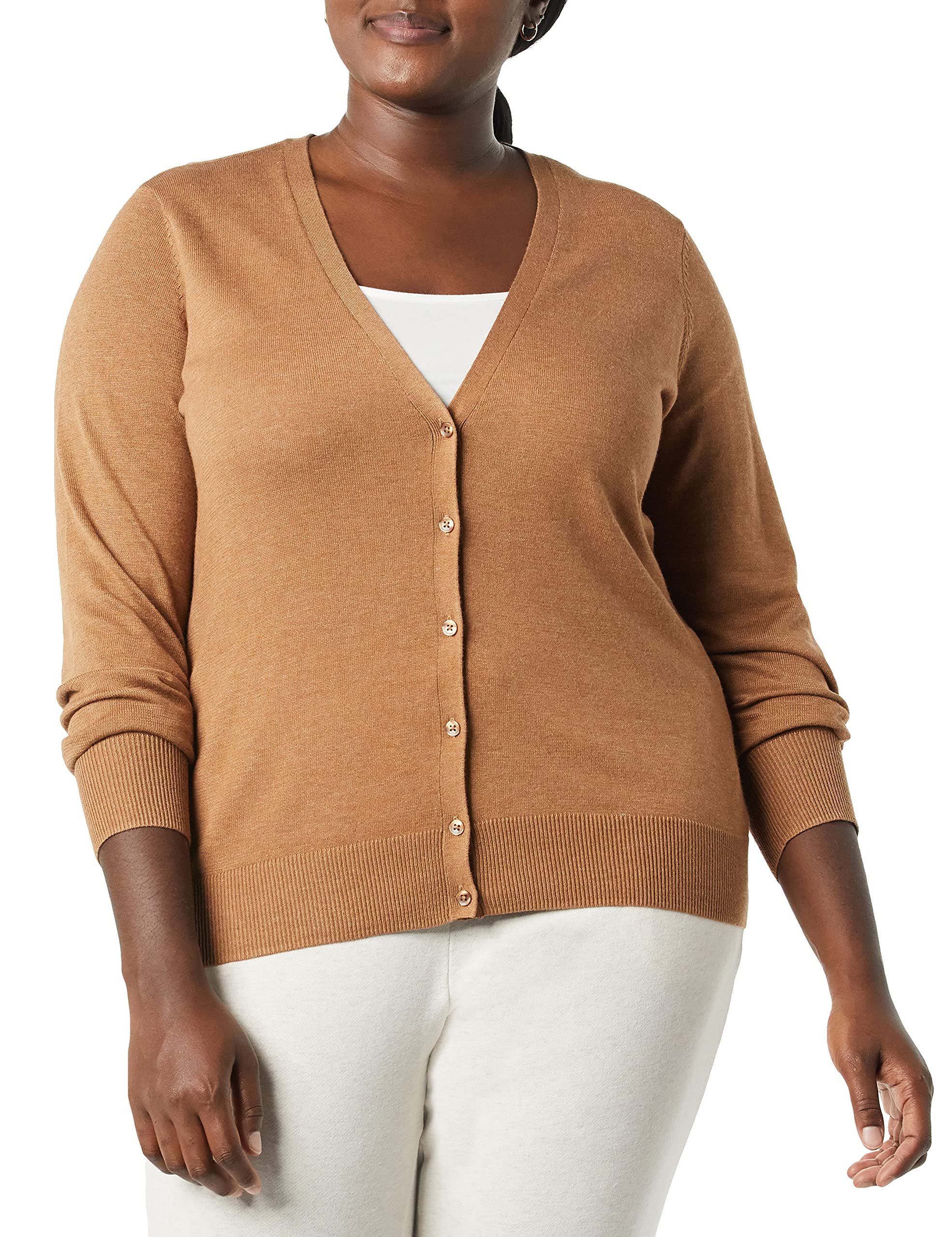 Amazon Essentials Women's Lightweight V-Neck Cardigan Sweater (Available in Plus Size)