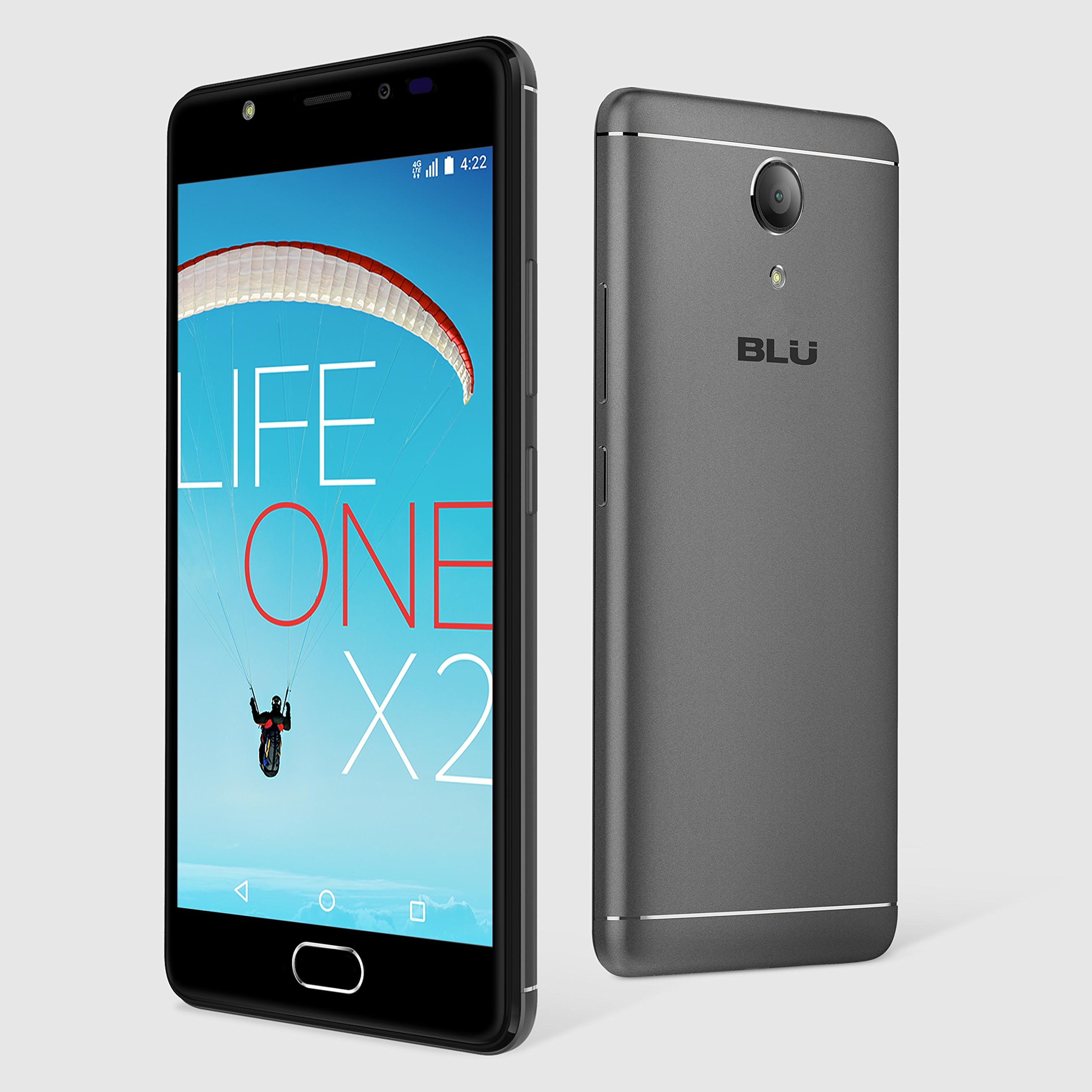 BLU LIFE ONE X2 - 4G LTE Unlocked Smartphone - 16GB+2GB RAM - Grey