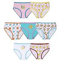 Pokemon Girls' 100% Combed Cotton Underwear with Pikachu, Evee, Squirtle, Jigglypuff and More in Sizes 4, 6 and 8