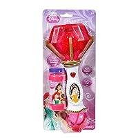 Little Kids Disney Princess Beauty and The Beast Belle Light and Sound Musical Bubble Wand, Includes Bubble Solution