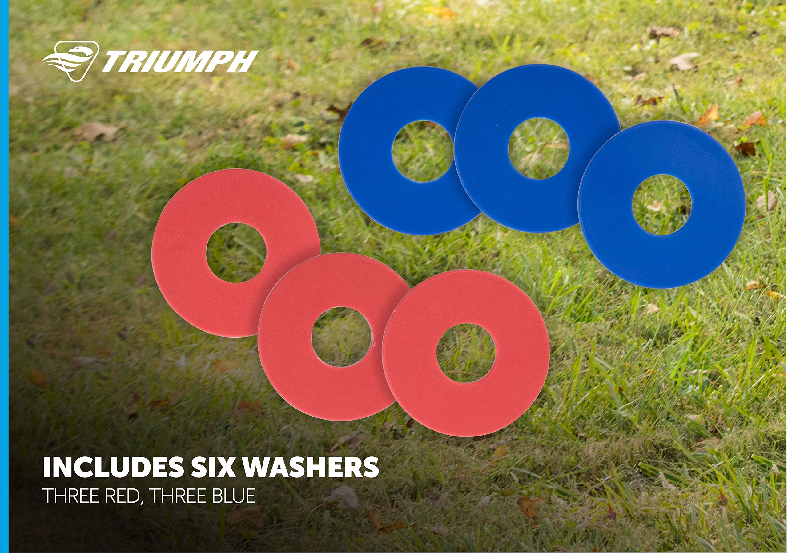 Triumph Sports 2-in-1 Bag Toss/ Washer Toss Combo - Includes 2 Game Platforms, 6 Toss Bags, 6 Washers