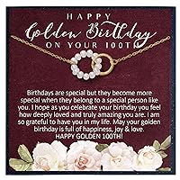 100th Birthday Gift for Women Birthday Gift for 100 Year Old Woman Gifts for Her Bday Gift Ideas for 100 Birthday Jewelry Gift for Women Age 100 - Two Linked Circles Necklace