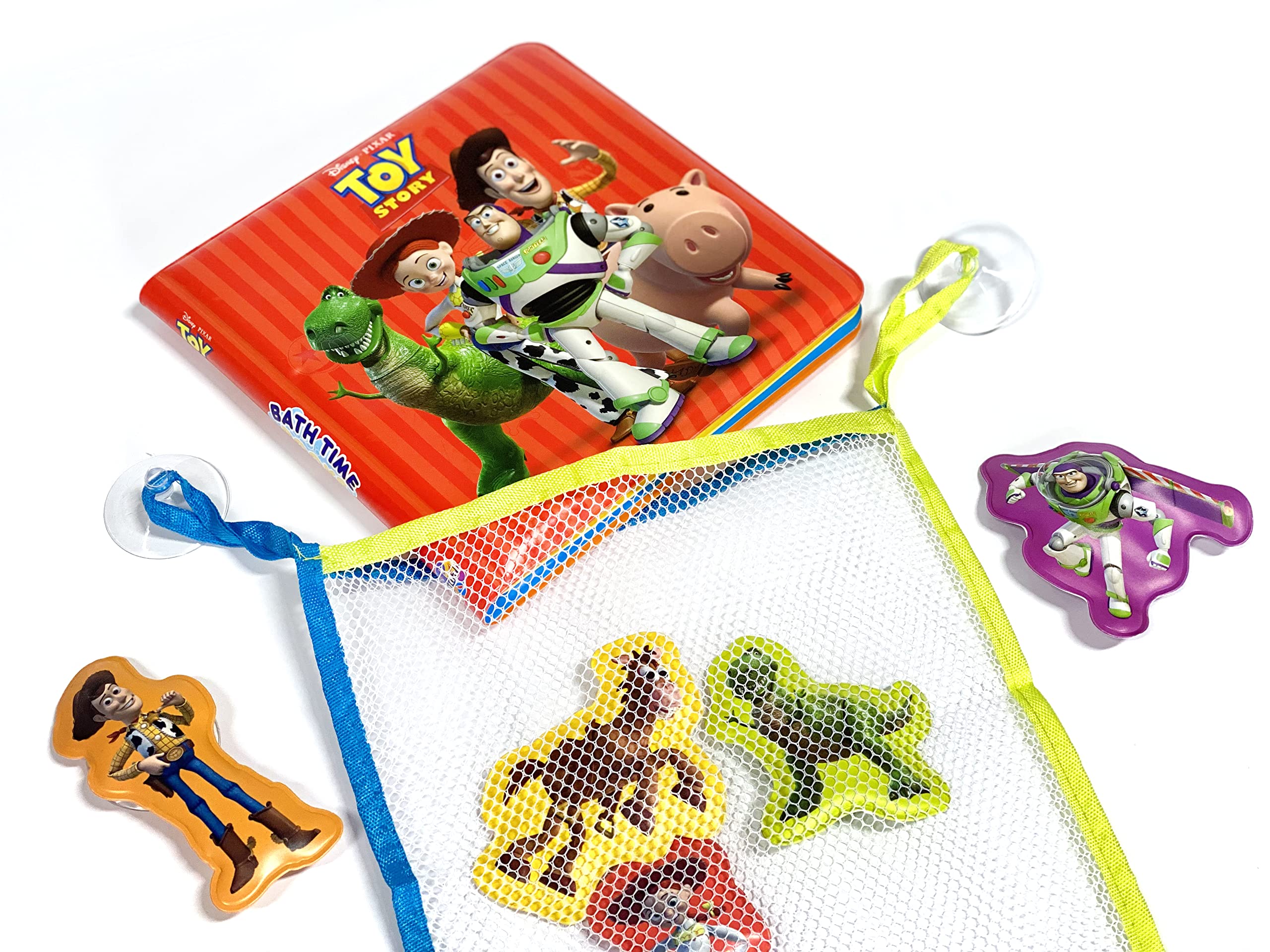 Toy Story Bath Time Books (EVA Bag) with Suction Cups and Mesh Bag