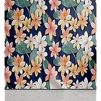 Ambesonne Floral Peel & Stick Wallpaper for Home, Watercolor Painting Effect Peachy Colored Flowers and Leaves Pattern, Self-Adhesive Living Room Kitchen Accent, 13