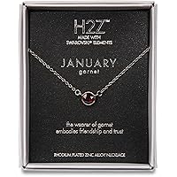 Pavilion Gift Company H2Z 16216 January Garnet Birthstone Necklace with 18