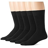 Men's Dress Socks Classic Fine Lightweight for Formal and Casual Wear (5  Pair Pack)