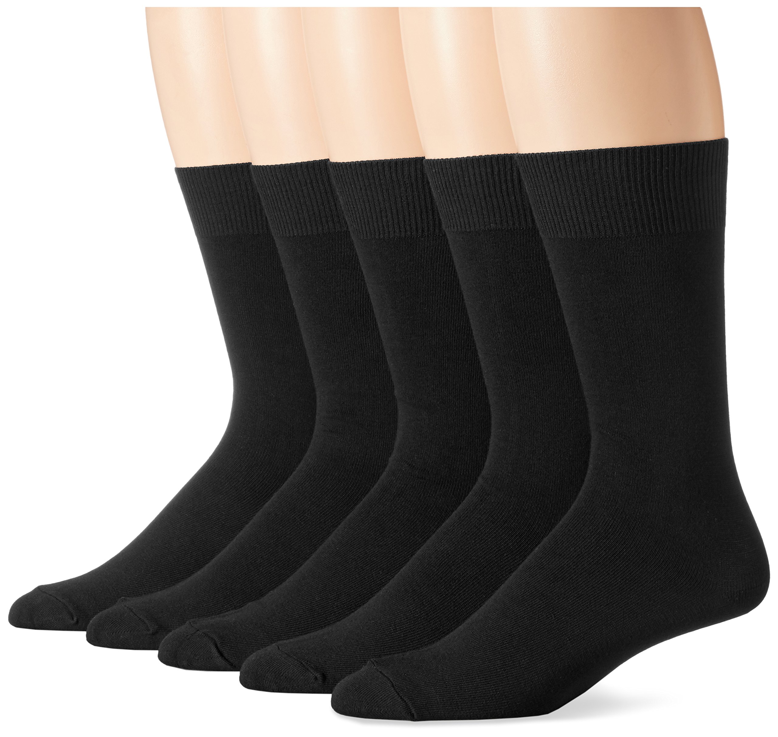 Amazon Essentials Men's Solid Dress Socks, 5 Pairs