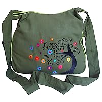 Natural Flow Fair Trade Nepalese Cotton Tree Of Life Hobo Travel Hippy Festival Boho Bag