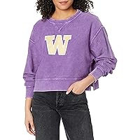 Chicka-d Women's Standard Corded Boxy Pullover, Purple, Medium