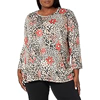 Women's Plus Size Raglan Sleeve Crew Neck Top