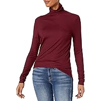 AG Adriano Goldschmied Women's Chels Ribbed Knit Fitted Longsleeve Turtleneck