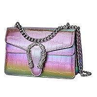 Erideno Crossbody Bags for Women Trendy Crocodile Grain Purses for Women Purse Chain Shoulder Bag Leather Handbags for Women