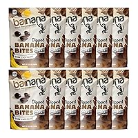 Barnana - Organic Chewy Dipped Banana Bites, Dark Chocolate, Chewy Banana Snack, Made With Real Fruit, Potassium, Kosher, USDA Organic, Paleo, (3.5 oz, 12-Pack)