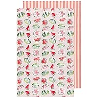 Now Designs Watermelon Printed and Woven Kitchen Towels, Set of 2