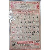 1963 Calendar Ramon's Brownie Calendar Brake Drug Store Burkesville, Kentucky Advertising Collectible