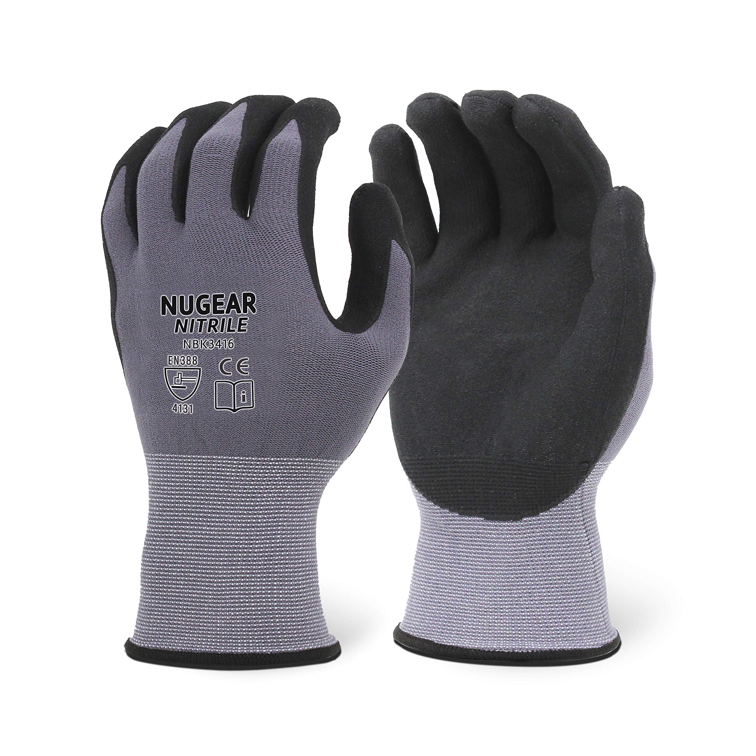 (12 Pairs) Nugear Microfoam Nitirile Gloves 15 Gauge