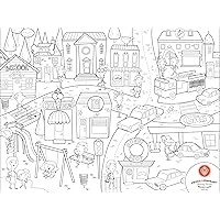 Prince Lionheart Color and Draw Reusable Silicone Placemat with Markers and Travel Sleeve, City