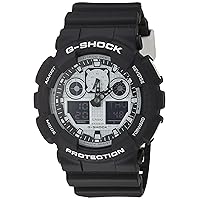 Casio G-Shock GA-100BW-1A White and Black Series Luxury Watch - Black/One Size