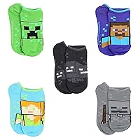 Minecraft Boys' Low Cut Socks, 6 Pair Pack
