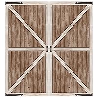 Beistle 7' x 6' Cardboard Rustic Barn Door Photo Prop, Western Prom Decorations, Wild West Themed Party Décor