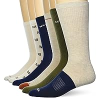 Merrel Men's and Women's Recycled Cushioned Socks - 6 & 12 Pairs - Hiking Arch Support