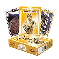 AQUARIUS Star Wars Playing Cards - C3PO Themed Deck of Cards for Your Favorite Card Games - Officially Licensed Star Wars Merchandise & Collectibles - Poker Size with Linen Finish