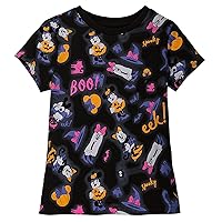 Disney Minnie Mouse Halloween T-Shirt for Girls - Glow-in-The-Dark Multi
